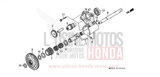BOITE RENVERSEMENT MARCHE GL1500J de 1988